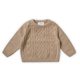 Stellou & Friends 100% Cotton Unisex Cable Knit Sweater for Babies and Children Ages 0-6 Years