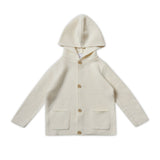 Stellou & Friends 100% Cotton Hood Unisex Cardigan for Babies and Children Ages 0-6 Years