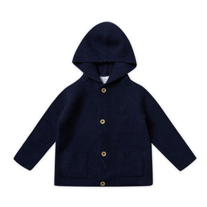 Stellou & Friends 100% Cotton Hood Unisex Cardigan for Babies and Children Ages 0-6 Years