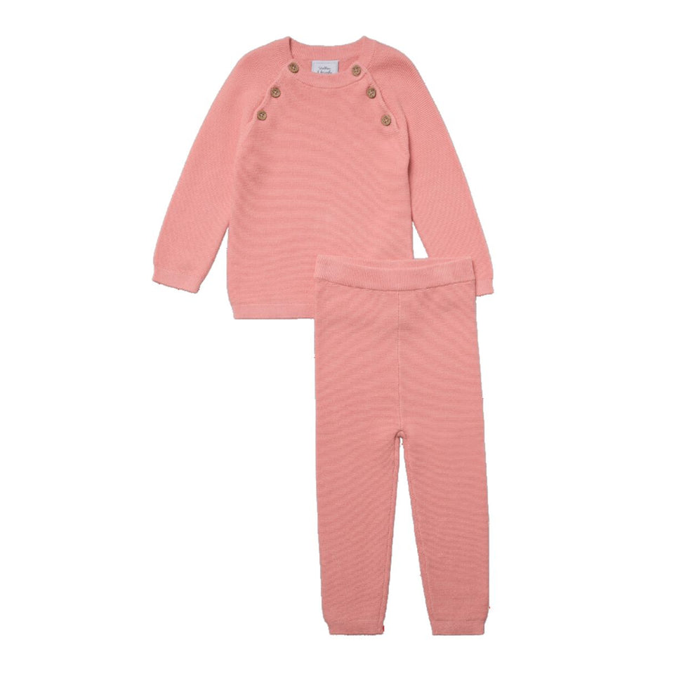 Stellou & Friends 100% Cotton Baby Sweater and Pants Knit Set