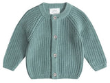 Stellou & Friends 100% Cotton Chunky Ribbed Knitted Cardigan for Boys & Girls Ages 0-6 Years