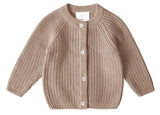 Stellou & Friends 100% Cotton Chunky Ribbed Knitted Cardigan for Boys & Girls Ages 0-6 Years