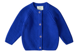 Stellou & Friends 100% Cotton Chunky Ribbed Knitted Cardigan for Boys & Girls Ages 0-6 Years