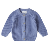 Stellou & Friends 100% Cotton Chunky Ribbed Knitted Cardigan for Boys & Girls Ages 0-6 Years