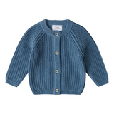 Stellou & Friends 100% Cotton Chunky Ribbed Knitted Cardigan for Boys & Girls Ages 0-6 Years