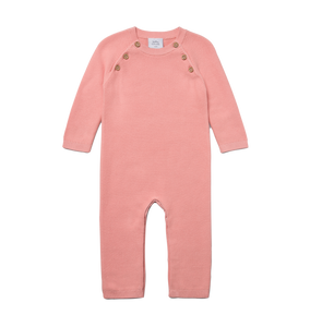 Newborn, Baby and Toddler 100% Cotton Long Sleeve Sweater Knit One-Piece Romper