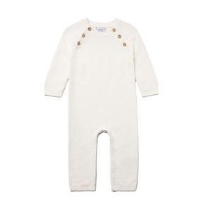 Newborn, Baby and Toddler 100% Cotton Long Sleeve Sweater Knit One-Piece Romper