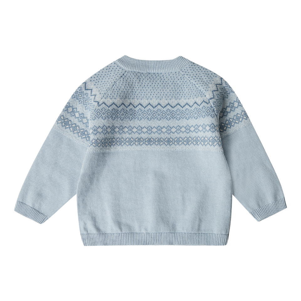 100 Cotton Knit Jacquard Baby Sweater Stellou Friends