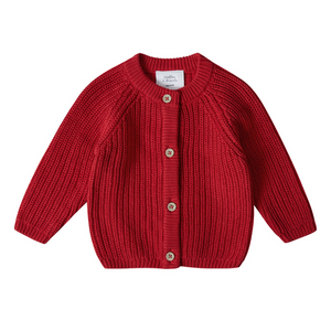 Knitted red cardigan online