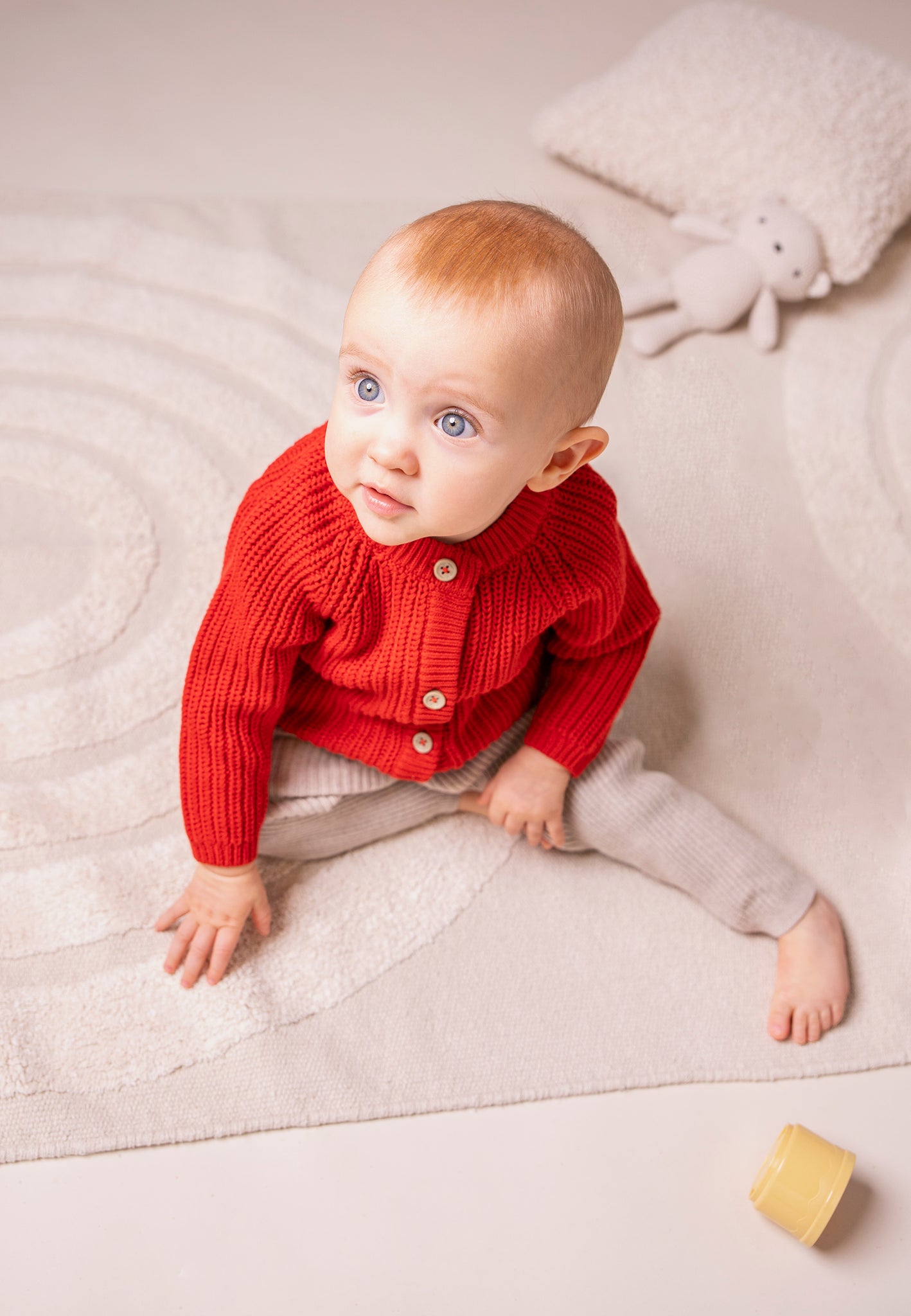 Stellou Friends 100 Cotton Chunky Ribbed Knitted Cardigan for Boys Stellou friends