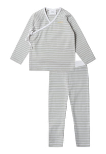 Stellou & Friends Unisex Baby, Newborn and Toddler Matching Side Snap Kimono Top and Pants Set