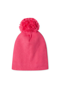 Stellou & Friends 100% Cotton Hat with Fleece Lining Beanie with Pom Pom for Toddler Kids Boys and Girls 1-3 Years Old