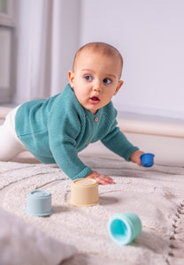 Stellou & Friends 100% Cotton Baby, Toddler and Kids Cardigan Sweater
